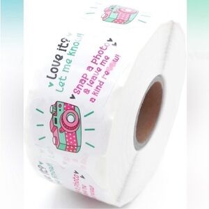 5for$10 Littlefa 1.5" Snap a Photo Leave Me a Kind Review Stickers Mail Stickers